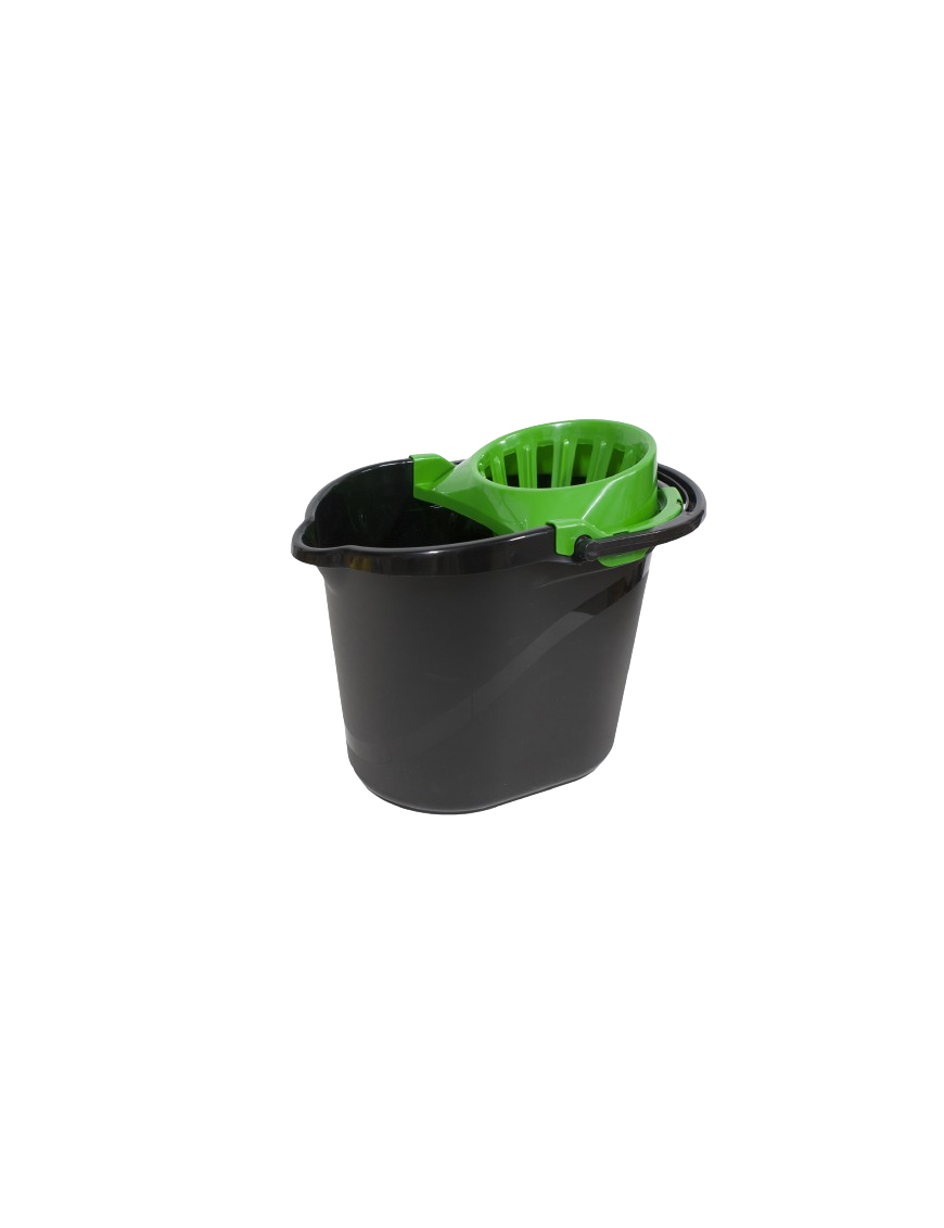 CUBO FREGONA+ESCURRIDOR PAMEX NEGRO 15 L UD