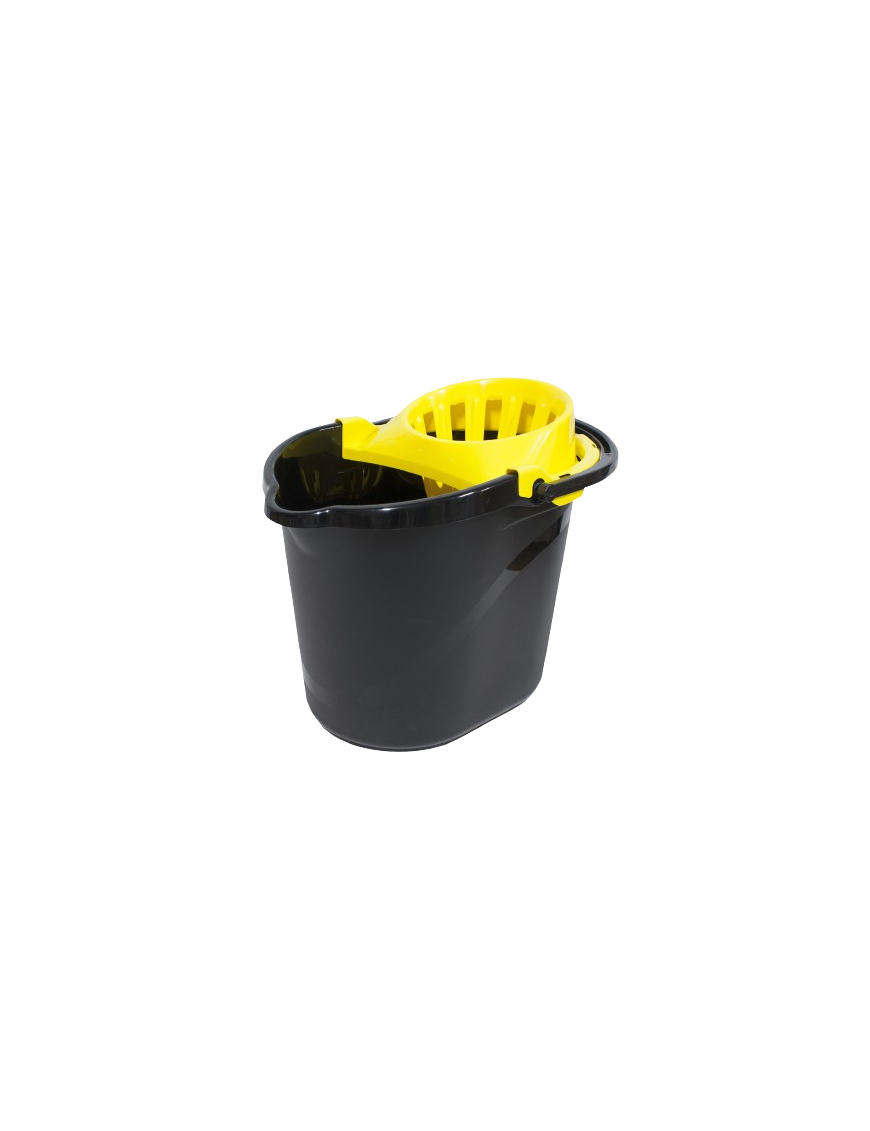 CUBO FREGONA+ESCURRIDOR PAMEX NEGRO 15 L UD