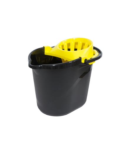 CUBO FREGONA+ESCURRIDOR PAMEX NEGRO 15 L UD