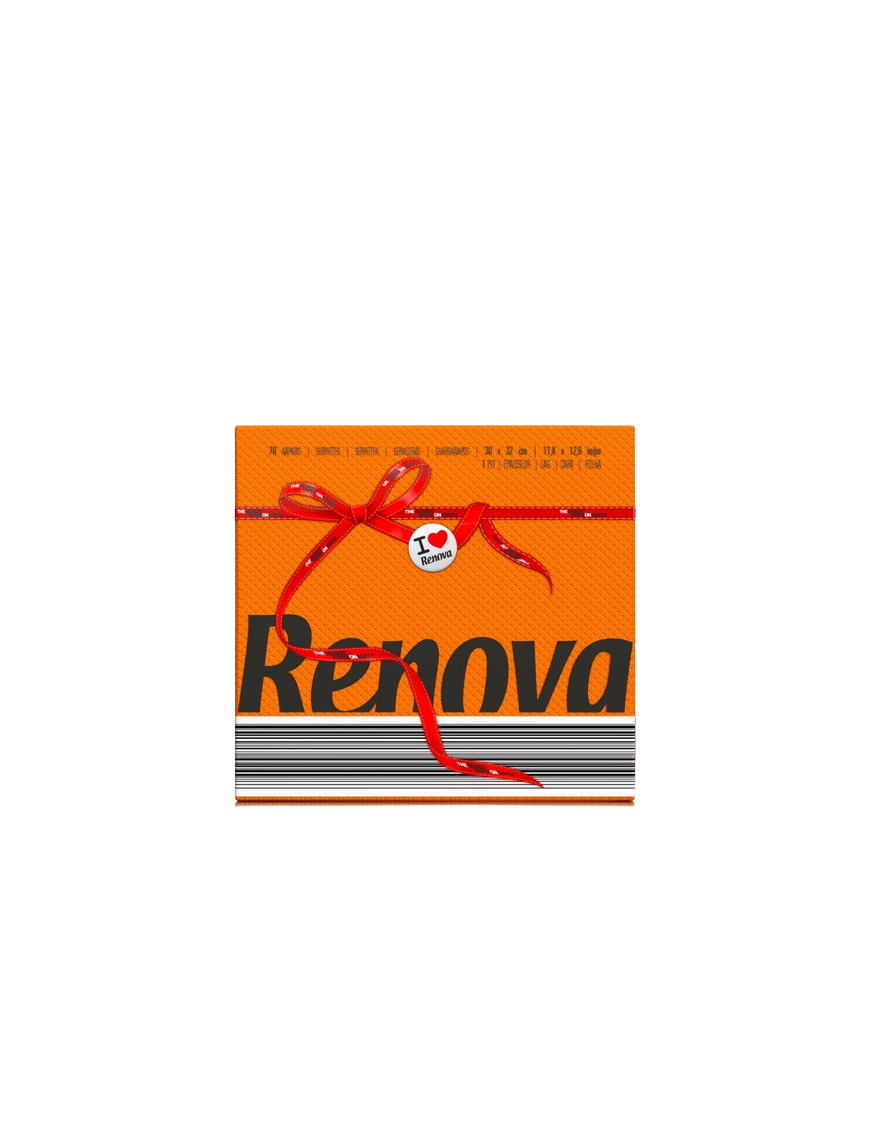 SERVILLETA 30X32 RENOVA COLORES 1 CAPA P/70 UD