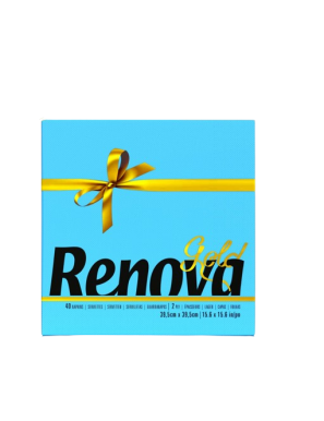 SERVILLETA 39X39 RENOVA 2 CAPAS GOLD COLORES P/40 