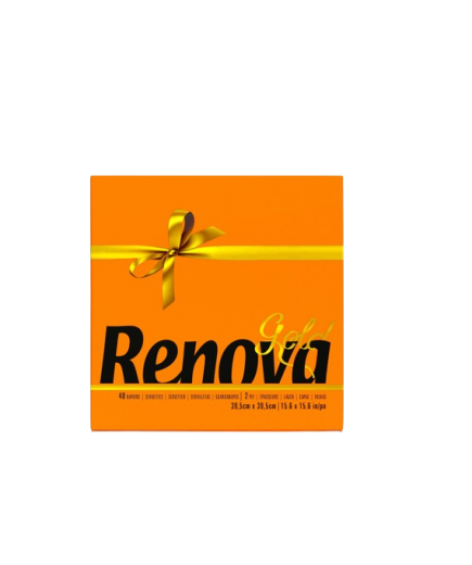 SERVILLETA 39X39 RENOVA 2 CAPAS GOLD COLORES P/40 