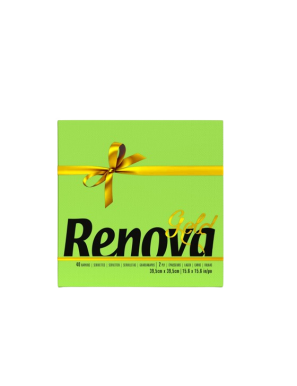 SERVILLETA 39X39 RENOVA 2 CAPAS GOLD COLORES P/40 
