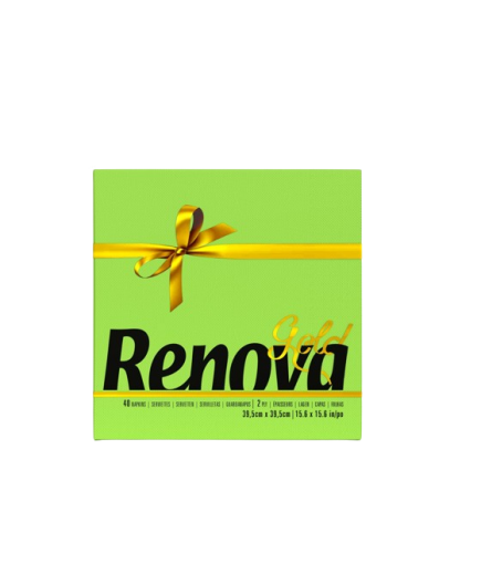 SERVILLETA 39X39 RENOVA 2 CAPAS GOLD COLORES P/40 