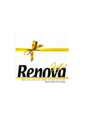 SERVILLETA 39X39 RENOVA 2 CAPAS GOLD COLORES P/40 