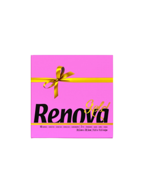SERVILLETA 39X39 RENOVA 2 CAPAS GOLD COLORES P/40 