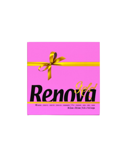 SERVILLETA 39X39 RENOVA 2 CAPAS GOLD COLORES P/40 
