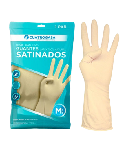 GUANTES SATINADO BEHOLI/4 GASAS TALLA GRANDE