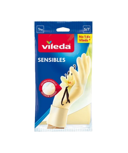 GUANTES VILEDA SENSIBLE T/PEQUEÑA 7 PACK-2 UD