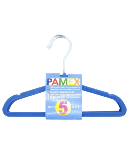 PERCHAS TERCIOPELO PAMEX INFANTIL PACK-5 UD