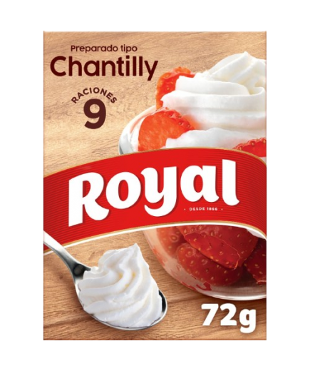 ROYAL PREPARADO CHANTILLY 9 RACIONES P/72 GR