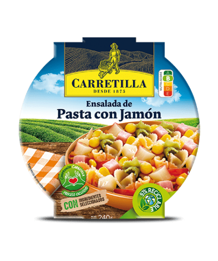 ENSALADA CARRETILLA PASTA CON JAMON E/240 GR