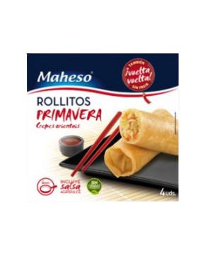 ROLLITO DE PRIMAVERA MAHESO C/SALSA CAJA 4UD 225GR