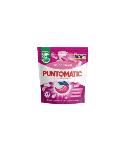 DETERGENTE PUNTOMATIC CAPSULA FUSION FLORAL B/22UD