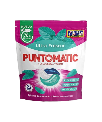 DETERGENTE PUNTOMATIC CAPSULA ULTRA FRESCOR B/22UD