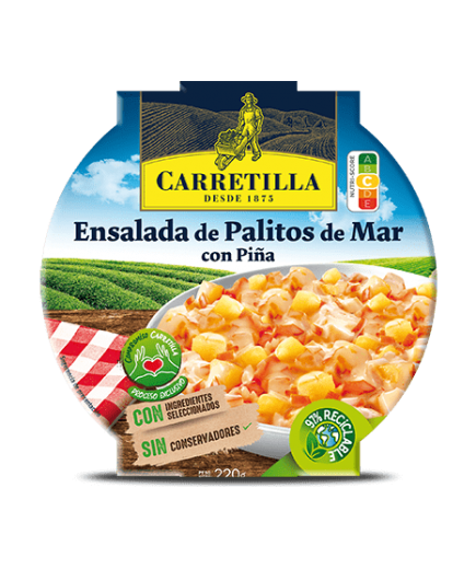 ENSALADA CARRETILLA PALITOS Y PIÑA E/240 GR