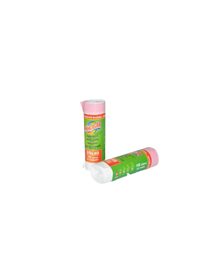 B/BASURA 39X40 BAÑO BLANCA MIHOGAR 10L B/25UD