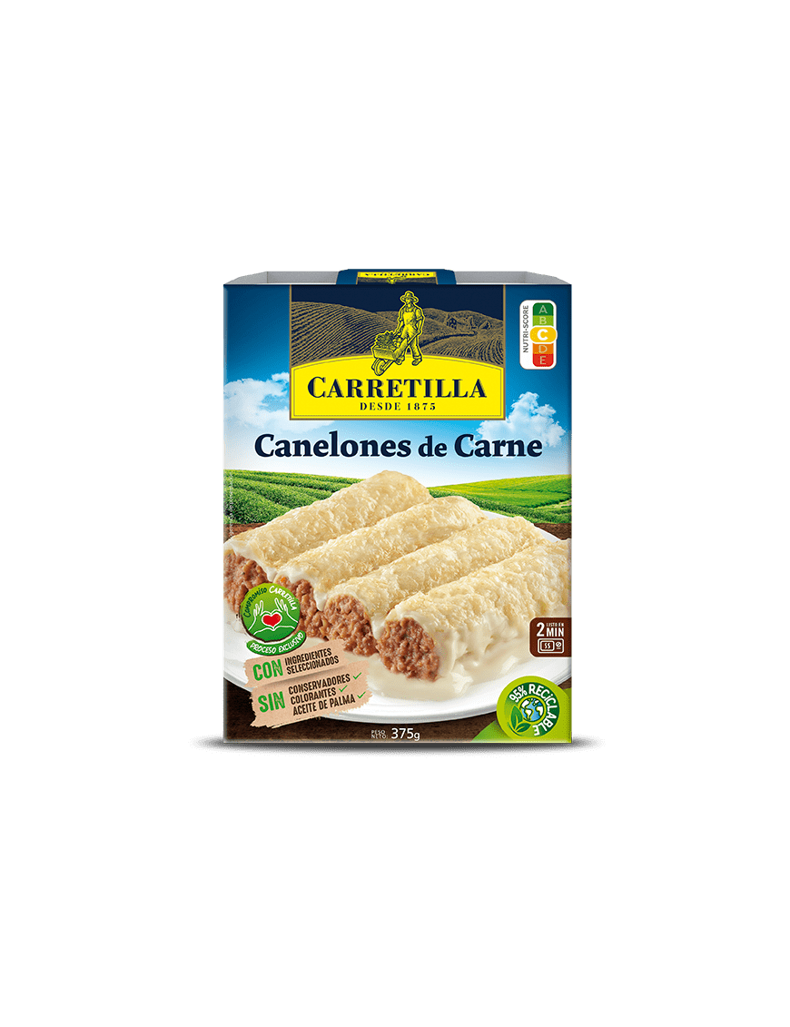 CANELONES DE CARNE CARRETILLA P/375 GR